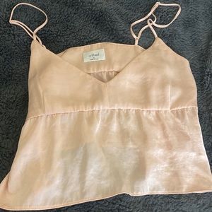 Aritiza Light Pink/Blush Satin Top - image 1